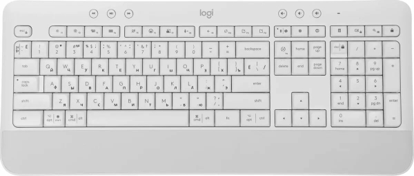 Технопапа · Клавиатура Logitech K650 белый USB беспроводная BT/Radio (подставка для запястий) (920-010986)