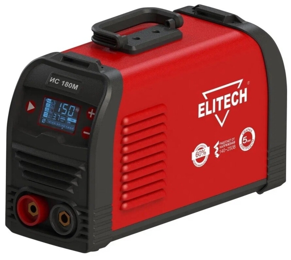 Технопапа · Сварочный аппарат инверторного типа ELITECH ИС 180М (E1703.016.00), TIG, MMA, 6.1 кВт