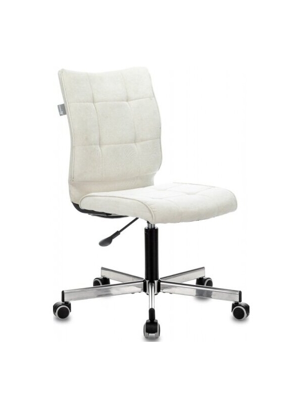 Технопапа · Кресло офисное Бюрократ CH-330M/VELV20 без подлокотников молочный крестовина металл