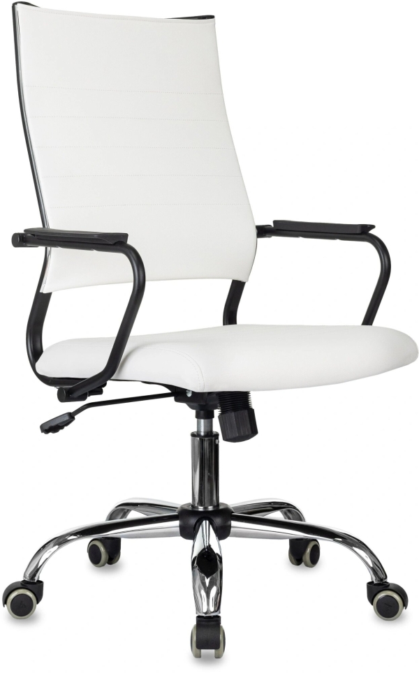 Технопапа · Кресло руководителя Бюрократ CH BALANCE SL Line белый экокожа крестов. металл хром