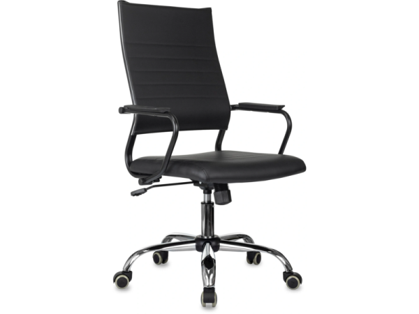 Технопапа · Кресло руководителя CH BALANCE SL Line черный экокожа крестов. металл хром