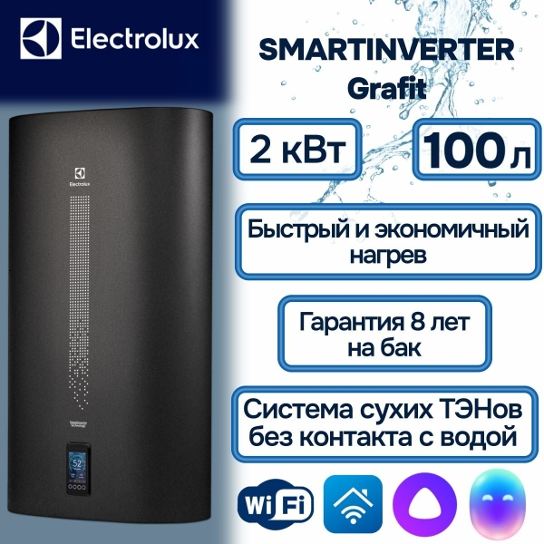 Технопапа · Водонагреватель накопительный 100 литров Electrolux EWH 100 SmartInverter Grafit