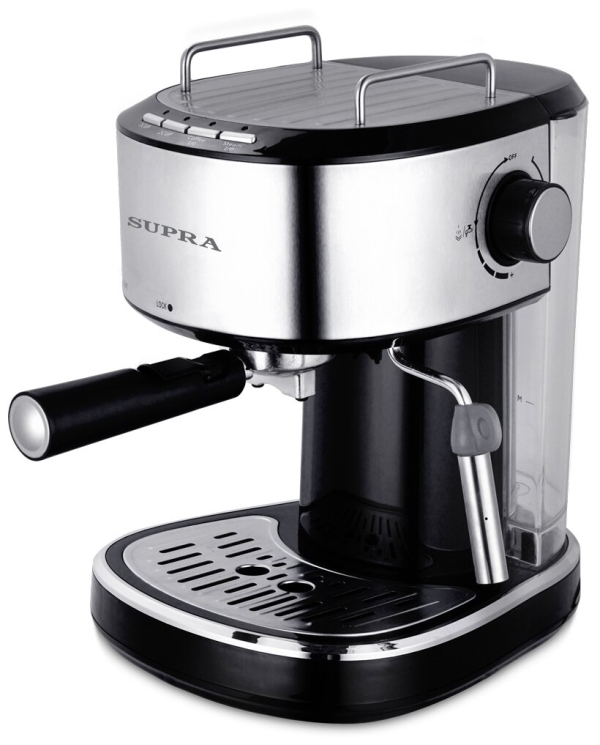Технопапа · Кофеварка рожковая SUPRA CMS-1515, серебристый