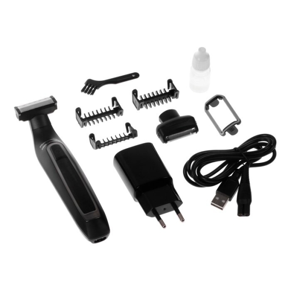 Технопапа · Триммер для волос Rowenta TN602LF0, для тела/бороды, от АКБ, тёмно-серый