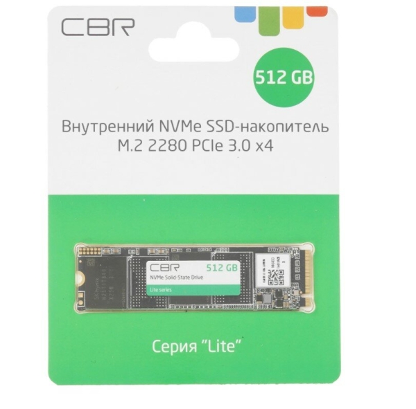Технопапа · Твердотельный накопитель 512 ГБ M.2 NVMe накопитель CBR Lite [SSD-512GB-M.2-LT22]