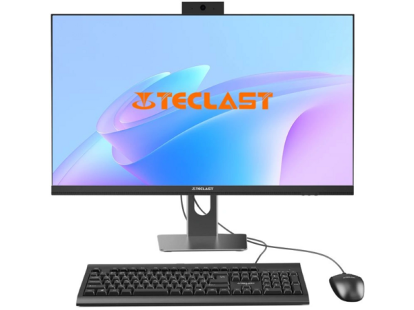 Технопапа · Моноблок Teclast T24 Air 23.8" Full HD i5 12600H (2.7) 32Gb SSD1Tb Iris Xe CR Windows 11 Pro GbitEth WiFi BT 120W клавиатура мышь Cam черный 1920x1080