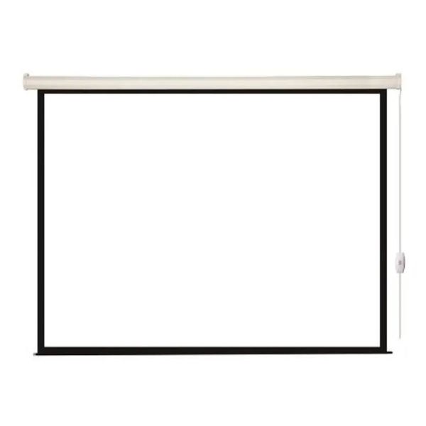 Технопапа · [LEC-100110] Экран с электроприводом Lumien [Eco Control] 165x240 см (раб. область 131х232 см) (105") Matte White, верх. кайма 30 см, черная кайма по периметру 16:9