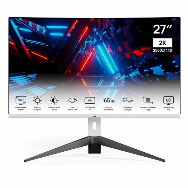 Технопапа · Монитор игровой ABR Technology 27"/VA/2560x1440/165Гц/белый (MC27GQC-i2) изогнутый