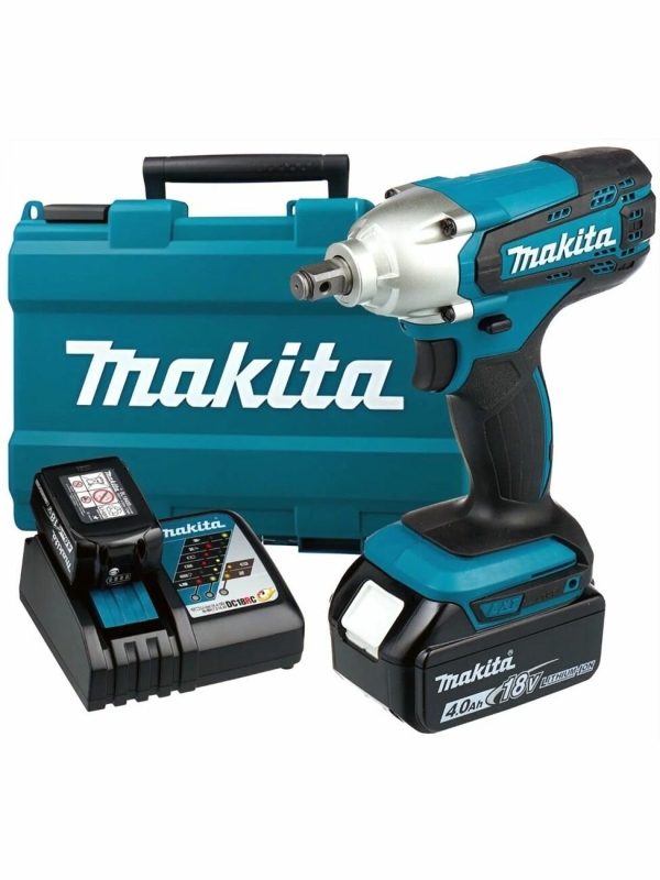 Технопапа · Гайковерт аккумуляторный 18В 190Нм - 1/2" Li-Ion 2x4Ач, з/у Makita DTW190RME