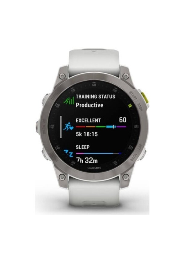 Технопапа · Спортивные часы Garmin Epix Gen 2 Carrera Титановый, с белым ремешком