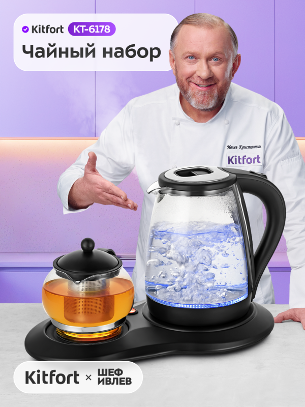 Технопапа · Чайный набор Kitfort КТ-6178