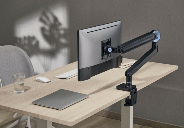 Технопапа · Кронштейн для мониторов Ultramounts UM719B черный 17"-35" макс.10.5кг крепление к столешнице поворот и наклон