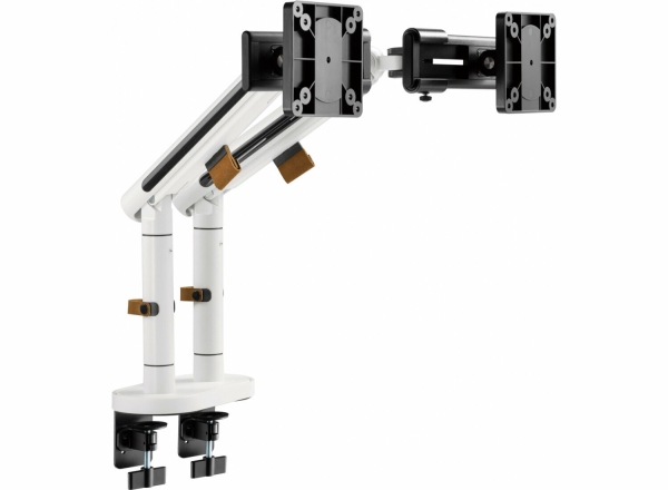 Технопапа · Кронштейн для монитора Ultramounts UM727W, крепление к столешнице, поворот и наклон, белый