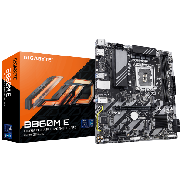 Технопапа · Материнская плата Gigabyte B860M E, LGA1851, Intel B860, Micro-ATX, RTL (B860M E)