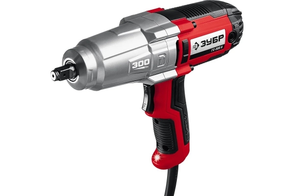 Технопапа · Гайковерт сетевой ЗУБР ГС-300, бесщеточный, подсветка, максимальный крутящий момент 300Нм