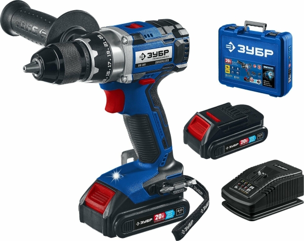Технопапа · Дрель-шуруповерт аккумуляторная ЗУБР Профессионал DB-201-22 с 2 АКБ и З/У