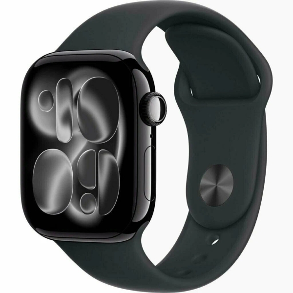 Технопапа · Умные часы Apple Watch S11 GPS 46mm Jet Black Aluminium Case with Black Sport Band - M/L