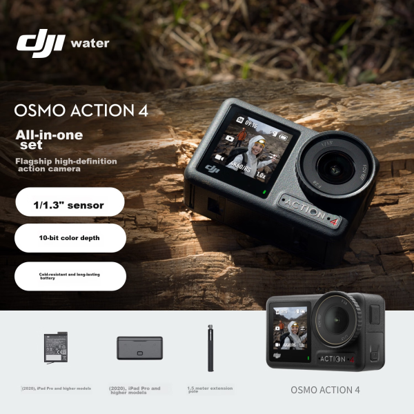 Технопапа · DJI Osmo Action 4 All-In Package, Action Camera, Motorcycle Mountain Road Cycling Diving Outdoor Vlog Camera, OA4 Portable Camcorder