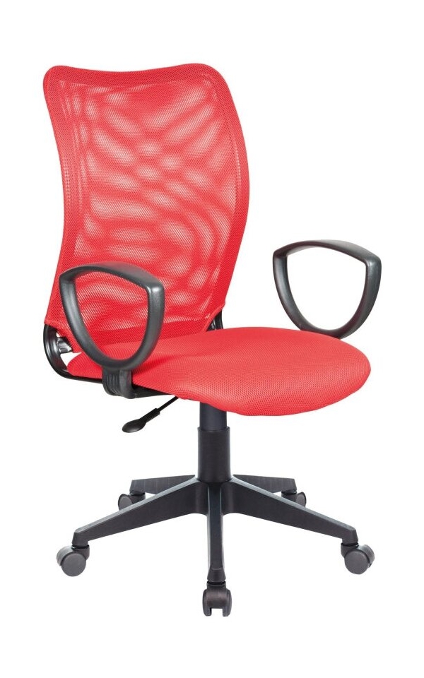 Технопапа · Кресло VB-Бюрократ CH-599 R сетка красная, ткань красная
