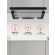Технопапа · Вытяжка кухонная HOMSair FLAT 60 черный, встраиваемая, телескопическая, 2 скорости, 60 см