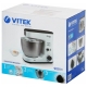 Технопапа · Планетарный миксер VITEK VT-1438, 3 насадки для разных видов теста, импульсный режим, 900Вт, 4л, белый