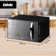 Технопапа · Микроволновая печь с грилем BBK 23MWG-850T/B-M черный, объем 23 л, мощность 800 Вт, автоменю, функция SAFE LOCK