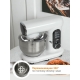 Технопапа · Миксер планетарный JVC JK-MX515 white со стальной чашей 5 литров, 6 скоростей, импульсный режим, 3 насадки, защитная крышка, 1000 Вт