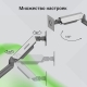 Технопапа · Кронштейн для мониторов ЖК Digma D-MM101 серый 17"-32" макс.9кг крепление к столешнице поворот и нак