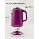 Технопапа · Электрический чайник Galaxy Line 0346, металлический корпус, 1700 мл, 220 В, малиновый цвет