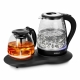 Технопапа · Чайный набор Kitfort КТ-6180, 1500 Вт, 2л, кувшин для заварки, черный