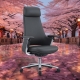 Технопапа · Кресло руководителя Cactus CS-LBK-KYOTO, обивка: кожа