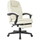 Технопапа · Кресло руководителя Бюрократ CH-868N-BF слоновая кость эко. кожа крестов. пластик подст. для ног
