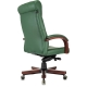 Технопапа · Бюрократ Кресло руководителя Бюрократ T-9928Walnut зеленый, кожа, крестов. металл/дерево