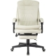Технопапа · Кресло руководителя Бюрократ T-9950MSG-F слоновая кость эко. кожа крестов. пластик подст. для ног