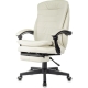 Технопапа · Кресло руководителя Бюрократ T-9950MSG-F слоновая кость эко. кожа крестов. пластик подст. для ног