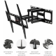 Технопапа · Кронштейн для телевизора настенный наклонно-поворотный Arm Media COBRA-51 / до 60 дюймов / vesa 400x400
