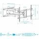 Технопапа · Кронштейн для телевизора настенный наклонно-поворотный Arm Media PARAMOUNT-70 / до 90 дюймов / vesa 600x400
