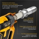 Технопапа · Фен строительный Denzel HG-2000E, 2 кВт, до 500 л/мин, 2 режима и защита от перегрева, дисплей, фен технический 28007