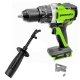 Технопапа · Дрель-шуруповерт ударная Greenworks GD24DD140, 24V, бесщеточная, 140Нм, anti-kickback, без АКБ и ЗУ , 3707607