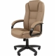 Технопапа · Кресло руководителя Chairman 600LT Россия чер. пласт экопремиум бежевый