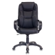 Технопапа · Кресло руководителя Бюрократ CH-839, цвет спинки: черный Leather Black, эко. кожа, крестовина пластиковая (CH-839/BLACK)