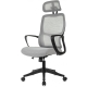 Технопапа · Кресло руководителя Бюрократ Wise серый, сетка/ткань, с подголов. крестов. пластик