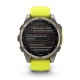 Технопапа · Смарт-часы Garmin Fenix 8,(47 мм) Solar, Sapphire Titanium with AMP yellow/graphite silicone band, 010-02906-21