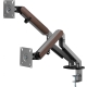 Технопапа · Кронштейн для мониторов Ultramounts UM735WD серый/коричневый 17"-27" макс.7кг крепление к столешнице поворот и наклон